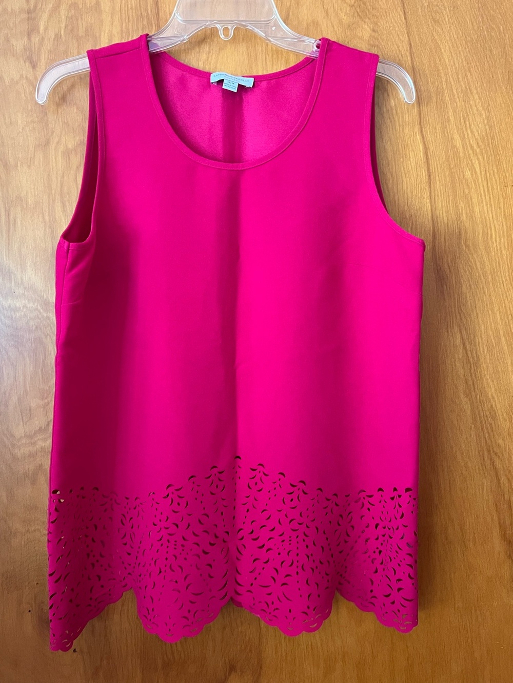 NWOT Katherine Barclay Montreal size medium hot pink tank top with cutouts